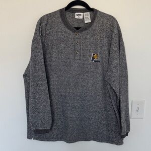Pro Edge Indiana Pacers Vintage Charcoal Soft Long Sleeve Henley - Size XL